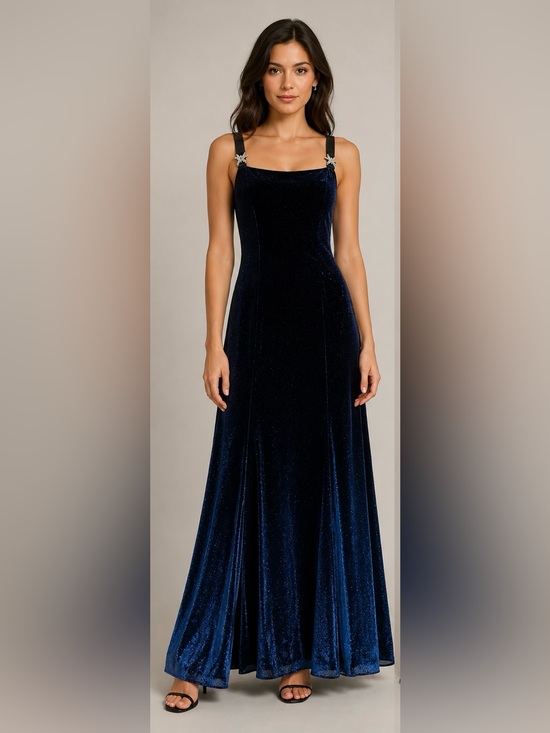 Betsy & Adam Dresses & Skirts - Betsy & Adam| VTG Blue Iridescent Black Lined 4* Formal Wedding Guest Dress Prom